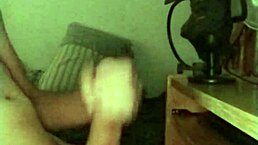 skinny young guy with monster cock jerks off solo on a rainy day