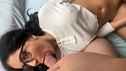 Step sister's best friend Serena Stirling craves sex with glasses