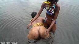 When the two lesbians of the tribe bathe together in the village river