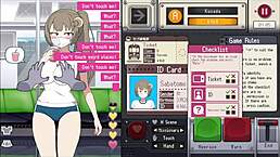 play hentai game with mob musume, getting blowjob and creampie