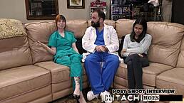 freshman ditria rose gets mandatory hitachi orgasm backstage, spreading ass with pierced nipples and moaning