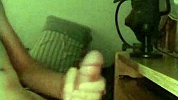 skinny young guy with monster cock jerks off solo on a rainy day