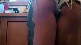 imagine this hot brunette in your kitchen