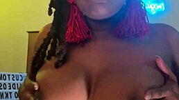 Big Black Tits - Ebony Fucks Herself