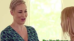 Milf Massages Lesbian with Nuru Gel!