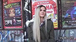 a natural teen with tits gives a pov blowjob and then her twat gets reamed hard by a big cock.