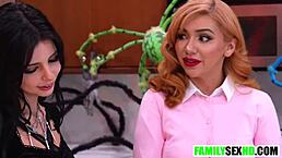 we had halloween group sex with dildos and fucking.