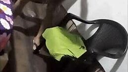 I caught my wife cheating with the neighbor on camera, rough riding session 😱