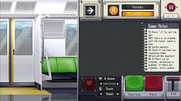 play hentai game with mob musume, getting blowjob and creampie