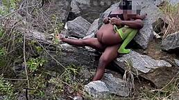 Seduced guard on rock