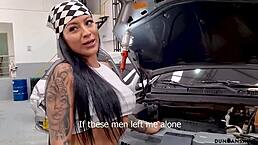 Muscular Lover Worships Babe's Ass.