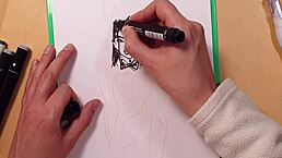 A quick sketch of a hot girl in latex