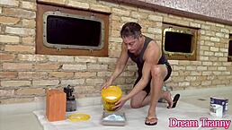 Tranny isabella muniz fucked and creampied by a construction worker.