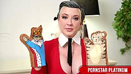 Busty ebony mystique gives oral to blonde leya falcon