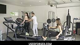 young teen bffs get pussy and tits used as sex dolls by stepdad in deepthroat session.