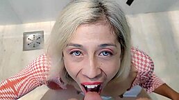 Blonde Proudly Serves as Piss Slut Urinal for Men