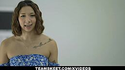 i share my horny boyfriend with my teeny stepsister kimora quin. we lick each other's pussies and cum on face