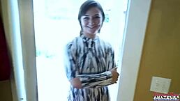 I watch busty cutie Kylie suck cock and get pussy fucked with nipples rubbed.