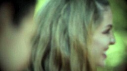 Blonde babysitter licks and fingers pussy in lesbian scene.