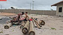 Amateur Carpenter Gets Surprised With Bisexual Threesome And Anal Licking From Owners