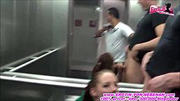 junge deutsche dünne schlampe fickt im aufzug public pov