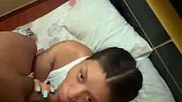 Brazilian ex does it so good in amateur game with colombian.