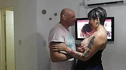 He takes it out of my ass to cum in my throat, huge gaping pussy after fingering