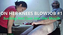 I Love Her on Knees Sucking My Cum