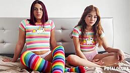 Young Latinas Marina And Rosie Fucking Old Man And Swallowing His Cum!