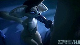 Five Furry Characters in Anal Action
