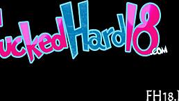 this cute 18 year old gets screwed hard by a big cock in amateur video