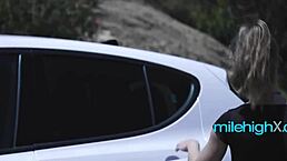 Busty teacher and student masturbate together