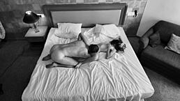 my wife cheats with boss, licks pussy in bedroom