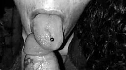 rhonda bj queen sucks the cum out of my nuts in close-up