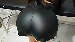 hermosa latina morena from medellin colombia with tattoos swallows my cock in deepthroat and gets facial