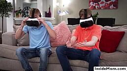 Two Pervert Teens Fuck Busty MILF Stepmoms with Monster Cocks!