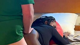 Amateur Ebony Slut Sucks And Fucks White Guy In The Hood Bedroom Homemade Scene