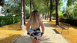 Lover fucks me, pisses on me, and cums in my eyes in the park