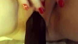 Fucking machine first time BBC dildo