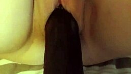 Fucking machine first time BBC dildo