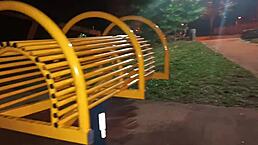 I see this slutty whore giving in the public square