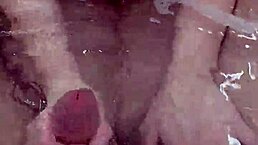Bath Handjob Ended With Hot Underwater Cumshot