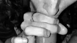 rhonda bj queen sucks the cum out of my nuts in close-up