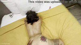 Latina creams on big black cock and swallows