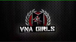 Maxine X bends over to insert long toys in her ass while vibing her cunt.