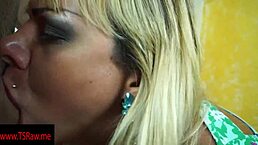 Blond Tgirl With Big Dick