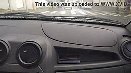 Neighbor's wife gives blowjob in my uber car