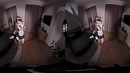 Brunette Cleans Up on Aisle Dick in Dark Room VR
