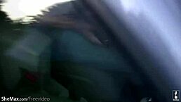 Chubby black shemale shakes massive ass and jerks shecock outdoors