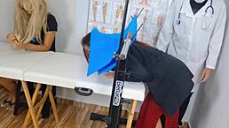 stepmom takes teen stepdaughter to dirty gynecologist for ass worshiping